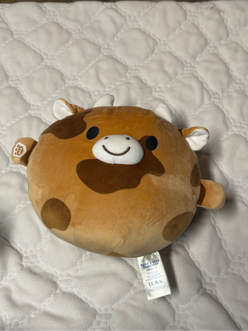 Build-A-Bear Workshop Skoosherz 2 Tone Brown and White Cow plush